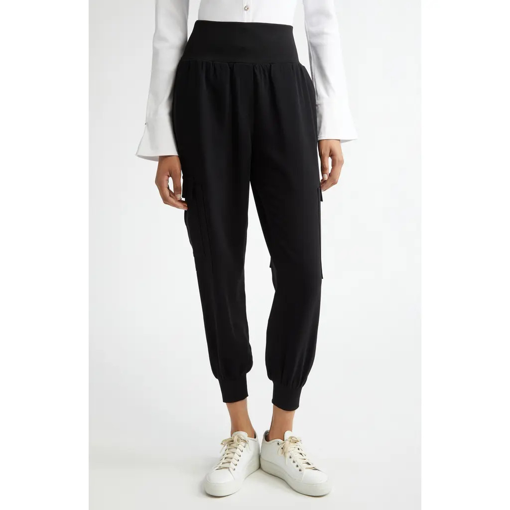 Cinq à Sept Giles Crepe Cargo Pants in Black at Nordstrom, Size Large | Nordstrom