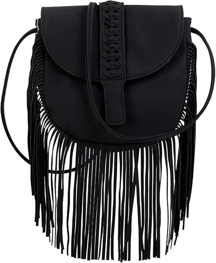 RARITYUS Women's Faux Suede Leather Hobo Crossbody Bag Vintage Fringe Tassel Shoulder Handbag Mes... | Amazon (US)