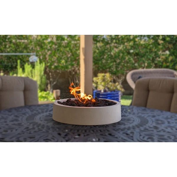 Stone Propane Outdoor Tabletop Fireplace | Wayfair North America