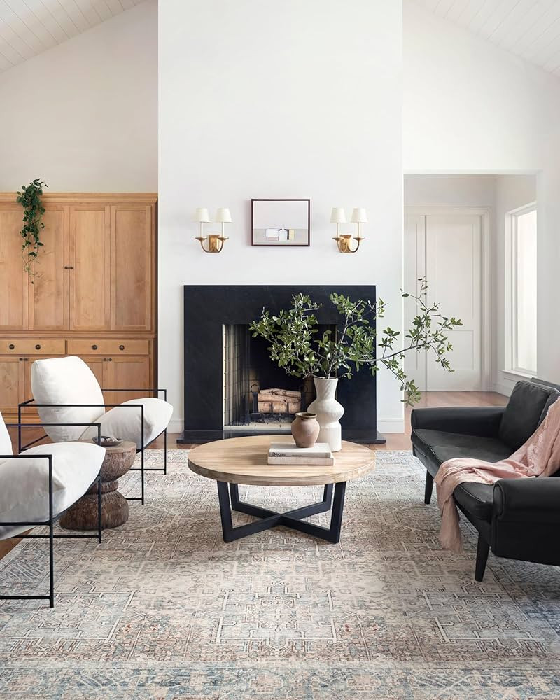 Loloi Chris Loves Julia Jules Collection JUL-07 Natural/Ocean 9'-6'' x 14', .13" Pile Height, Are... | Amazon (US)