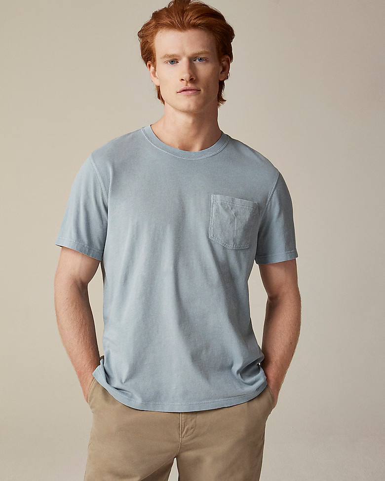 Vintage-wash cotton pocket T-shirt | J. Crew US