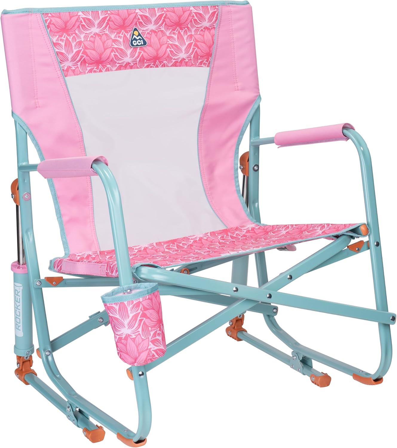 GCI Outdoor Beach Rocker | Folding Beach Chair & Portable Rocking Chair - Pink Lotus | Amazon (US)