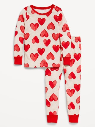 Unisex Heart-Print Pajama Set for Toddler & Baby | Old Navy (CA)