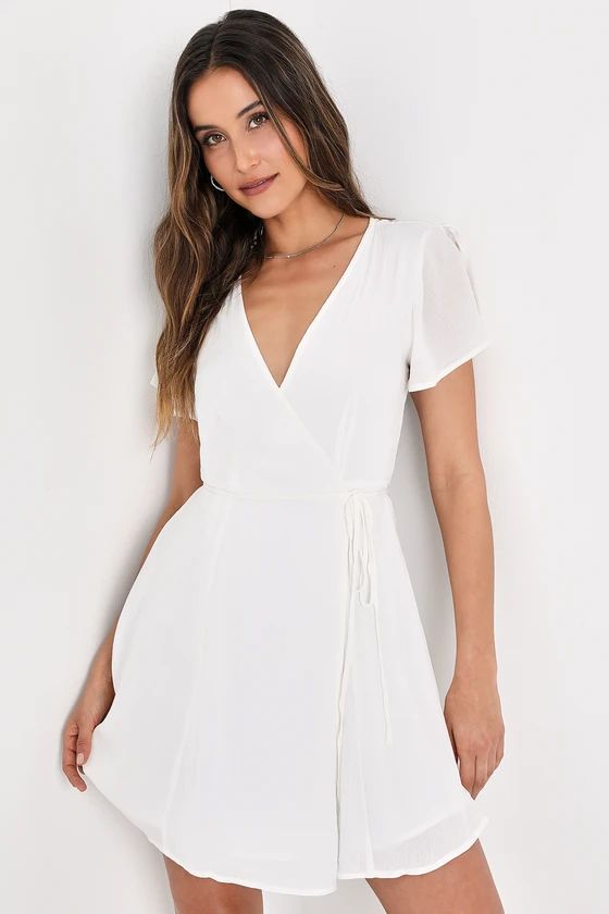 Harbor Point White Wrap Dress | Lulus (US)