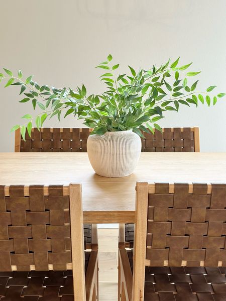 Dining room ideas, dining room tables, dining room chairs, modern coastal, organic modern, home decor, woven chairs, vases, faux stems, styling, decorating, home ideas

#LTKstyletip #LTKhome