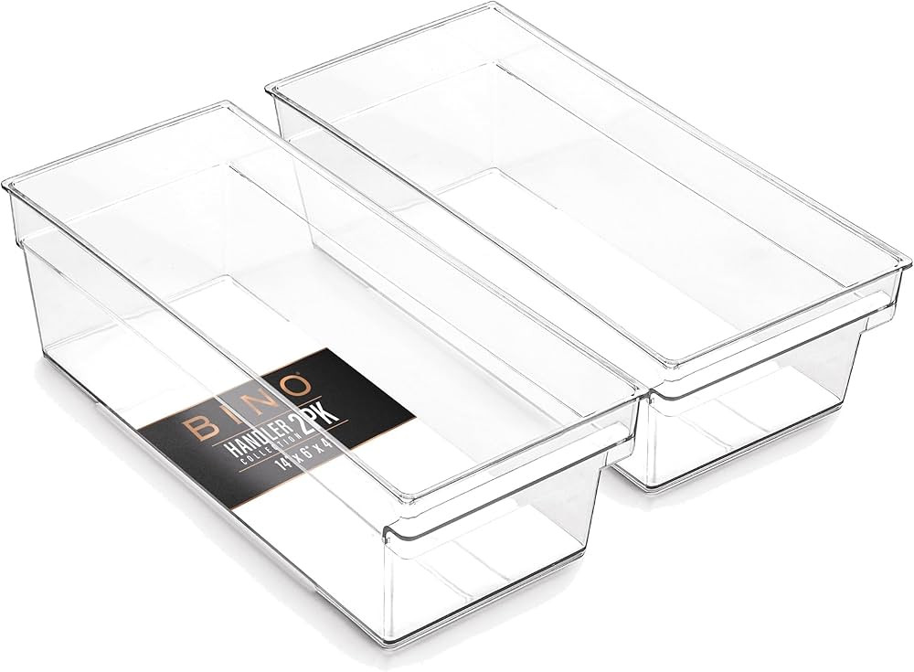 BINO | Plastic Storage Bins, Medium | THE HANDLER COLLECTION | Multipurpose Organizer Bins | Kitc... | Amazon (US)