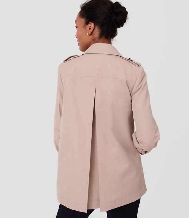 Petite Back Pleat Trench | LOFT