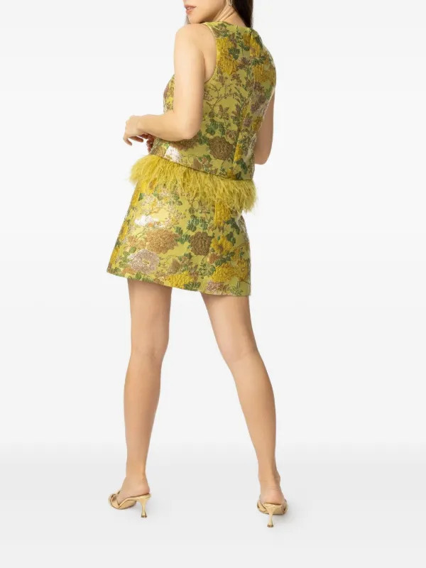 Cara Cara Bea Floral Mini Skirt | Yellow | FARFETCH | Farfetch Global