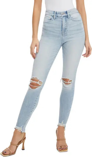 Good Waist Ripped High Waist Ankle Skinny Jeans | Nordstrom