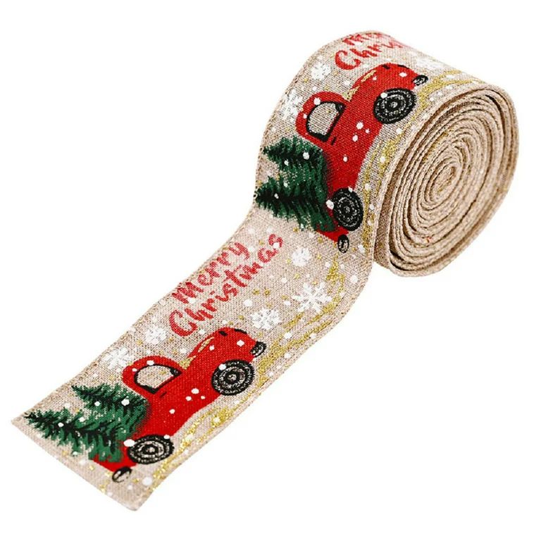 hirigin Christmas Ribbons Car Print Roll Xmas Home Gift Pack Decoration | Walmart (US)