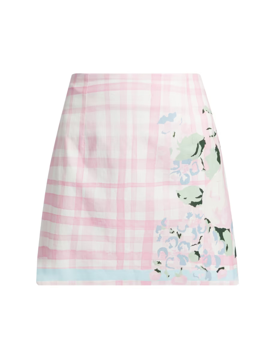 Ula Floral Check Miniskirt | Saks Fifth Avenue