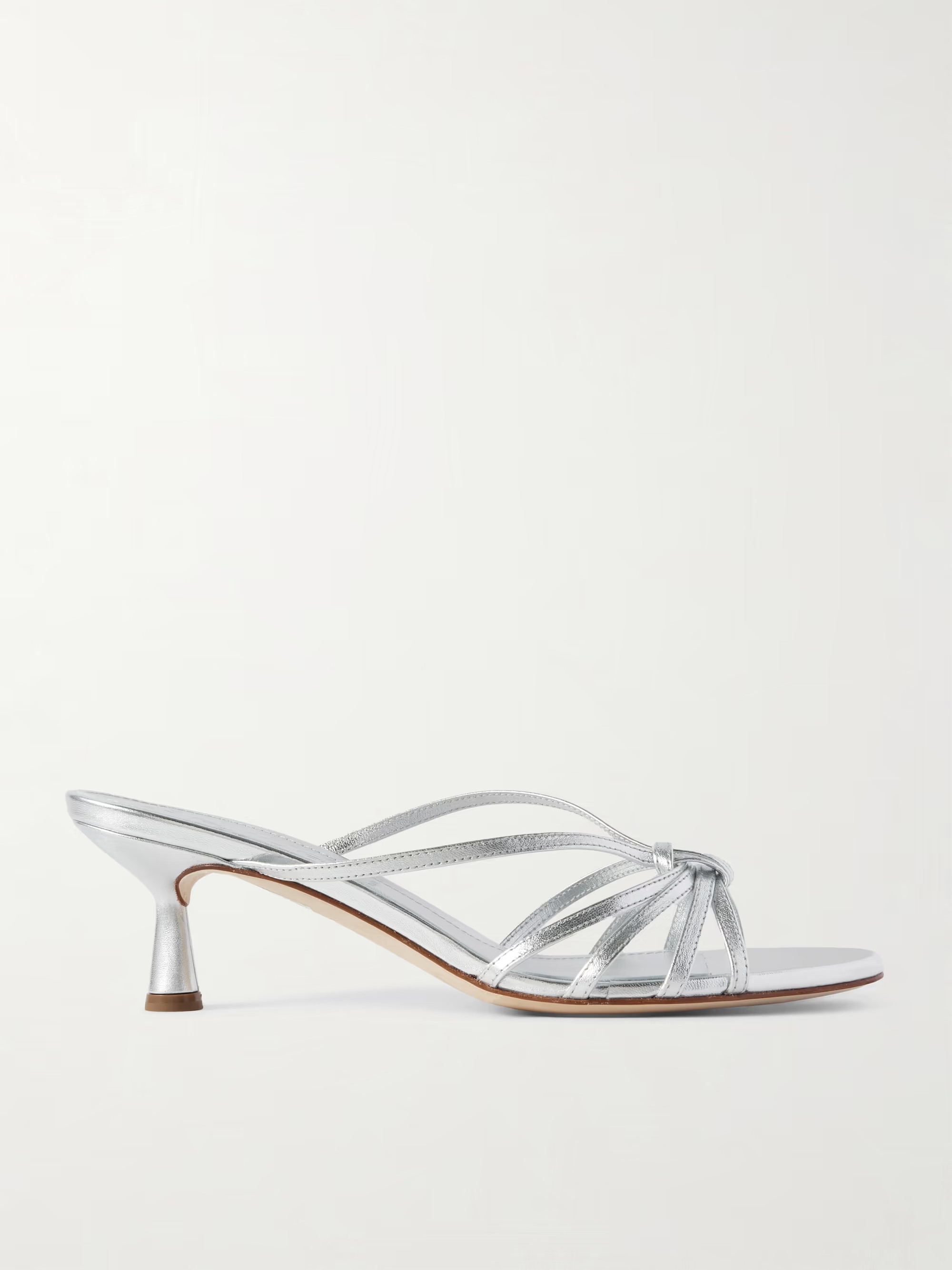 Abby knotted metallic leather mules | NET-A-PORTER (UK & EU)