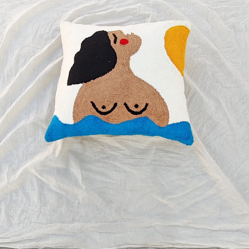 Tribal Design Multi Color Crewel Embroidered Boho Textured Throw Pillow Case 16x16, 18x18, Cushio... | Etsy (US)