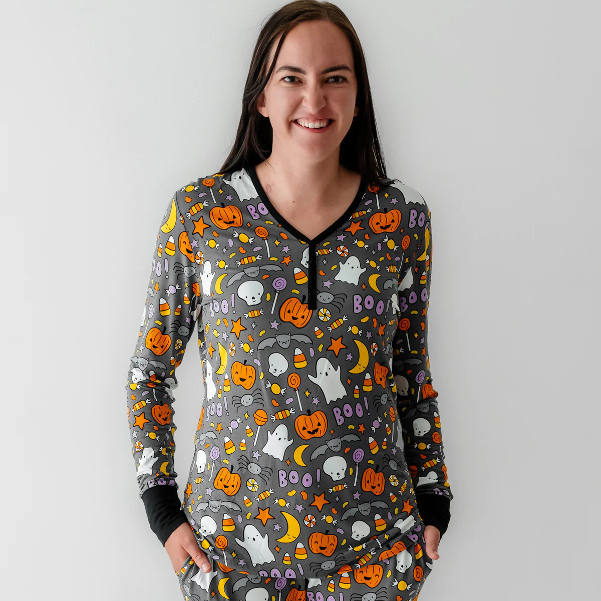 Hey Boo Women's Pajama Top | Little Sleepies