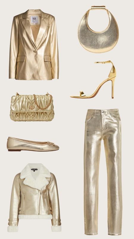 Stunning gold metallic pieces to wear in the winter!

#LTKfindsunder50 #LTKparties #LTKfindsunder100