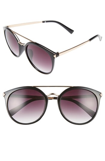 Women's Bp. 55Mm Mirrored Sunglasses - Black/ Gold | Nordstrom