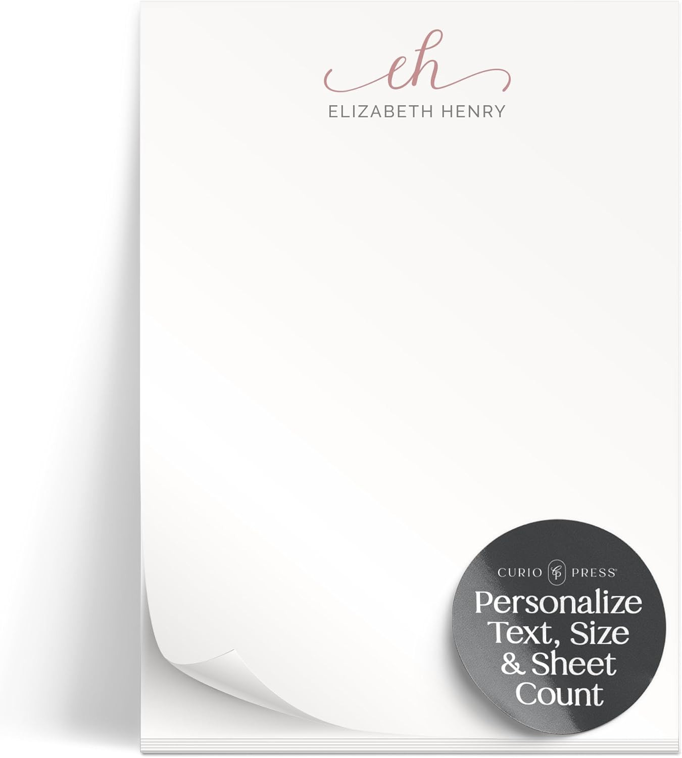 Personalized Monogrammed Notepad - Custom Note Pad Monogrammed with 2 Letter Initials and Name - ... | Amazon (US)
