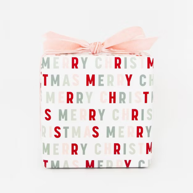 30 sq ft Merry Christmas Colorful Multicolor  Gift Wrap - Sugar Paper™ + Target | Target