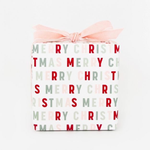 30 sq ft Merry Christmas Colorful Multicolor  Gift Wrap - Sugar Paper™ + Target | Target