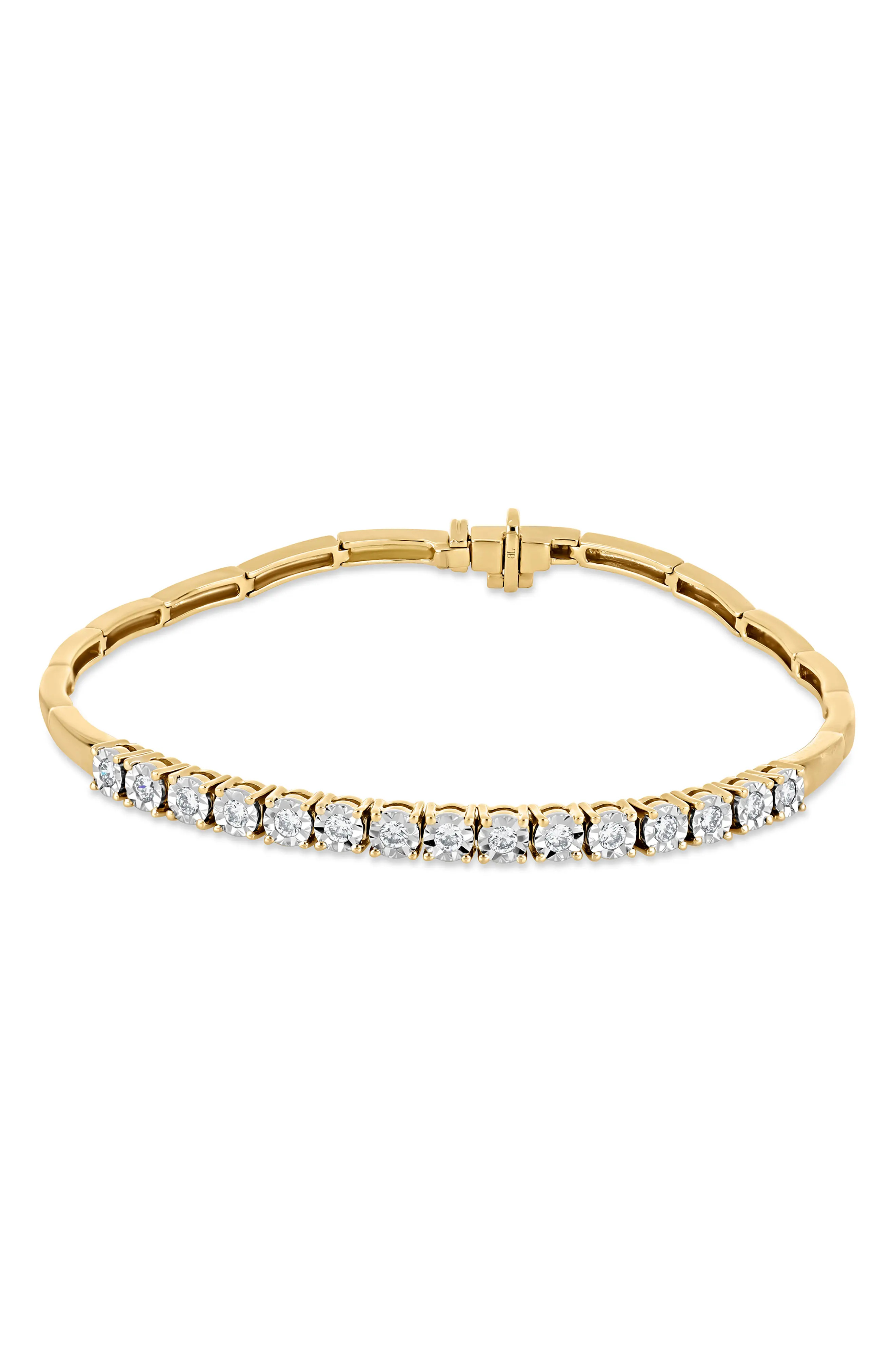 Bony Levy 18K Gold Audrey Diamond Line Bracelet in 18K Yellow Gold at Nordstrom, Size 6.5 | Nordstrom