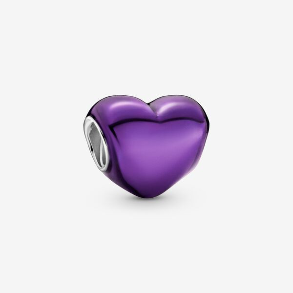 Metallic Purple Heart Charm | Pandora (US)