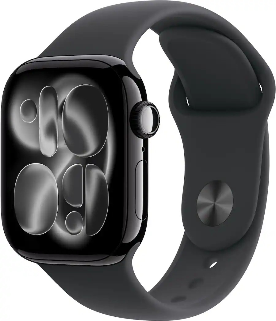 Apple Watch Series 11 (GPS) 42mm Jet Black Aluminum Case with Black Sport Band - S/M - Jet Black ... | Best Buy U.S.