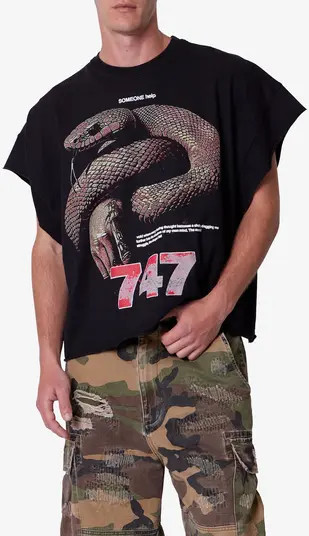Snake Graphic Cutoff T-Shirt | Nordstrom