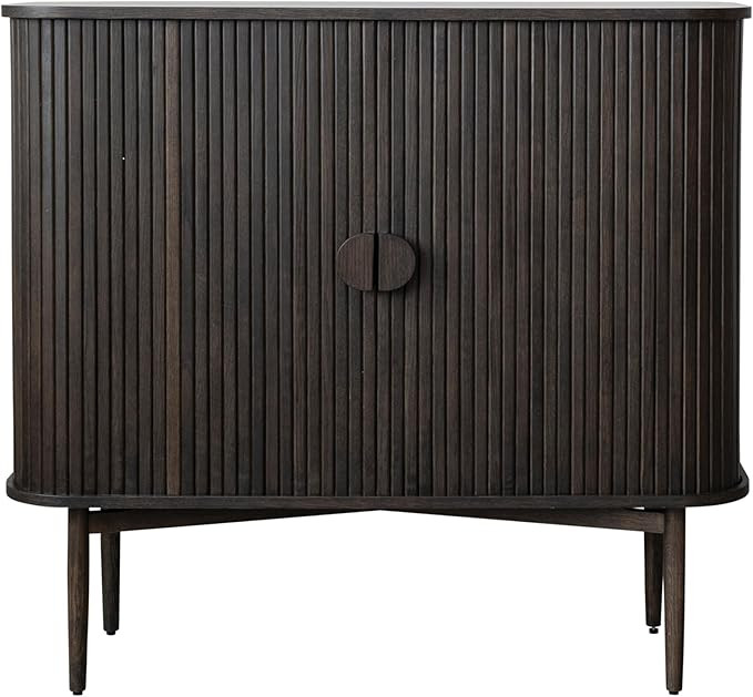 Bloomingville Reclaimed Wood and Oak Wood Cabinet with Accordion Doors, Walnut | Amazon (US)