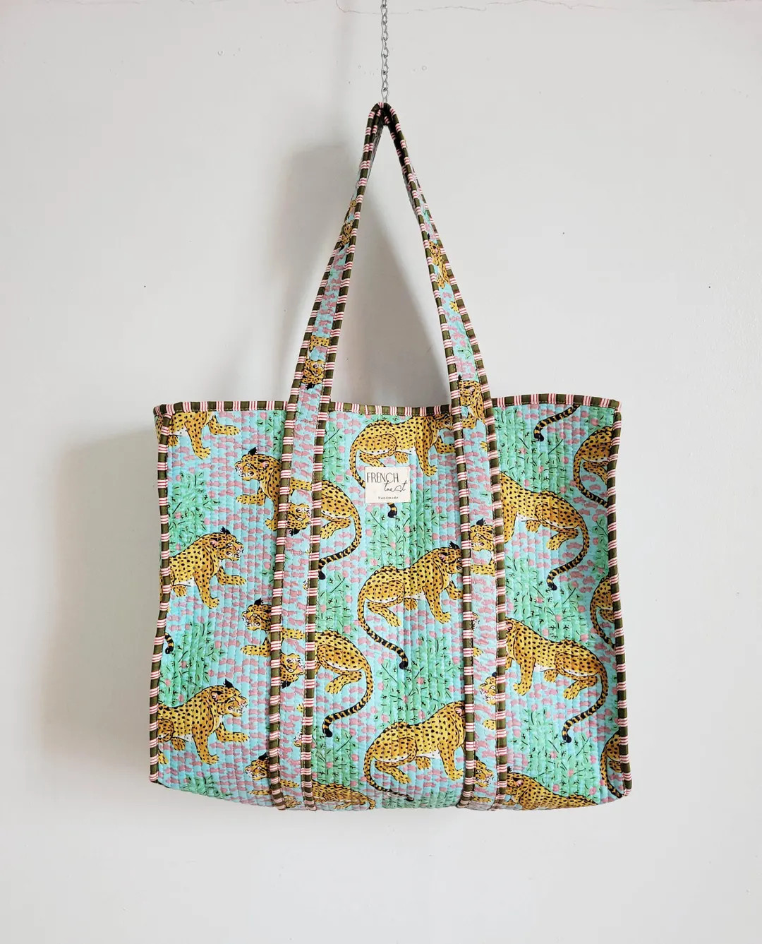The Weekend Tote Green Leopard | Etsy (Global)