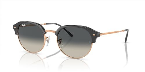 Ray-Ban RB4429 Round Sunglasses, Dark Grey On Rose Gold/Grey Gradient, 53 mm | Amazon (US)