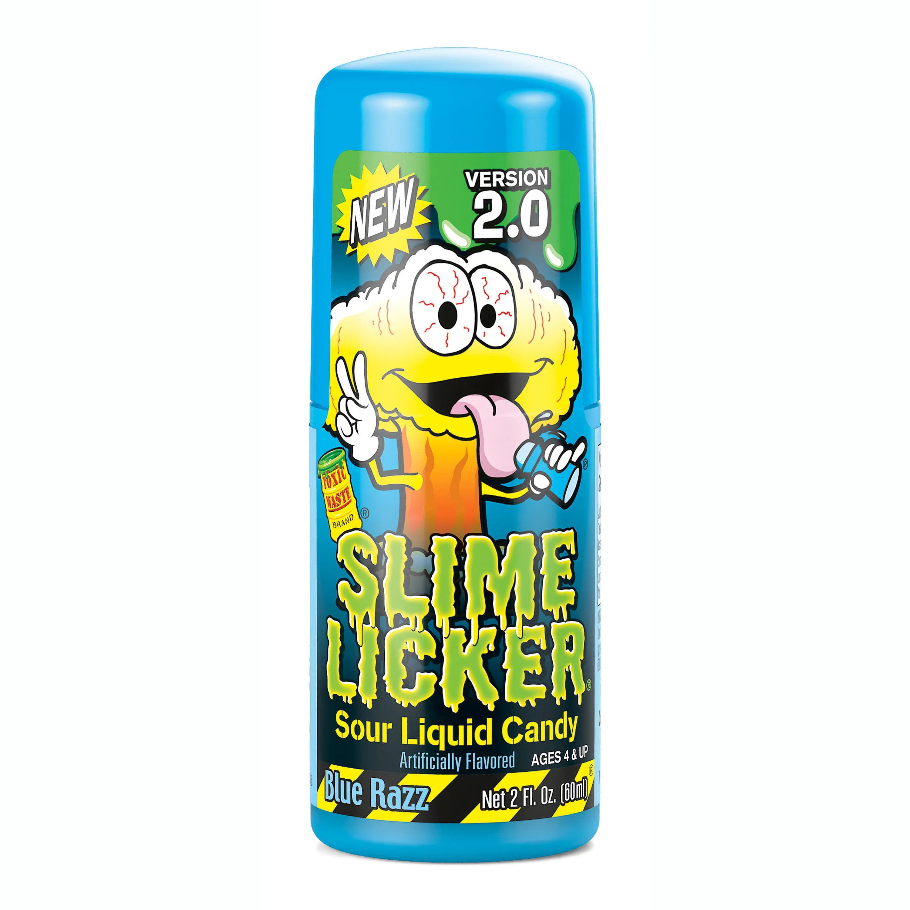 Toxic Waste Slime Licker 2.0 Blue Razz or Strawberry, Sour Candy, 2 fl. oz. Bottle | Walmart (US)