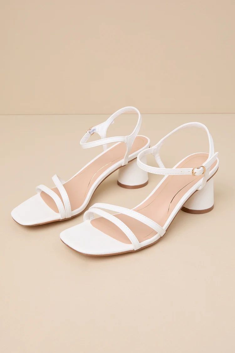 Hanaye White Ankle Strap High Heel Sandals | Lulus