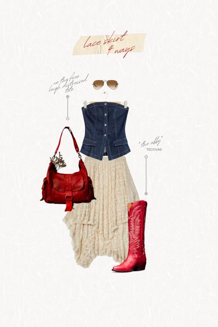 Lace skirt outfit inspo 🥀

#LTKfindsunder50 #LTKstyletip #LTKfindsunder100