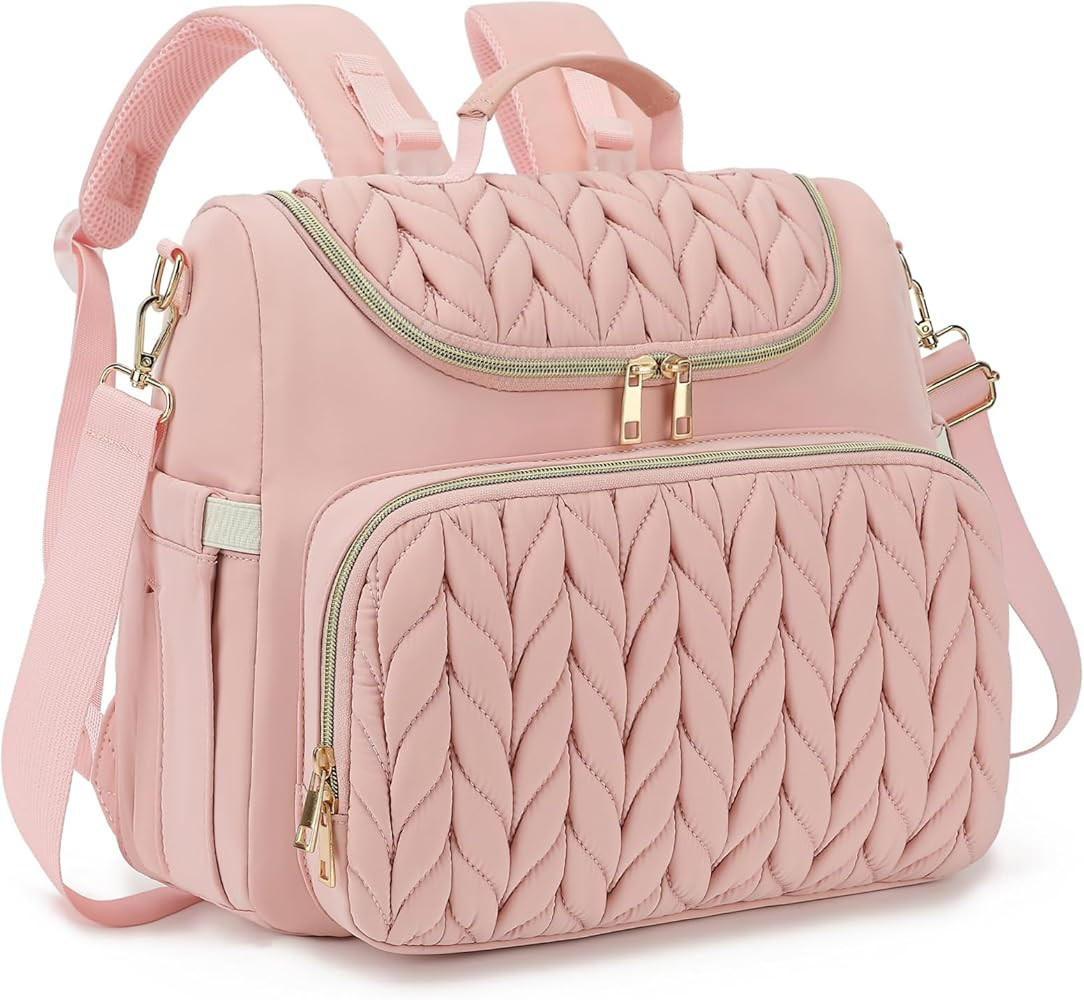 Small Diaper Bag Backpack Quilted Mini Baby Crossbody Diaper Bag Tote for Mom and Baby Girls Boys... | Amazon (US)