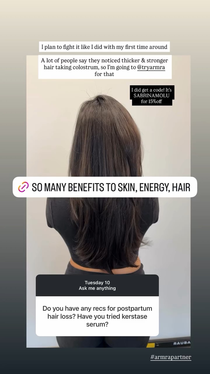 I plan to fight it like I did with my first time around

A lot of people say they noticed thicker & stronger hair taking colostrum, so I’m going to @tryarmra for that  I did get a code! It’s SABRINAMOLU for 15%off #armrapartner