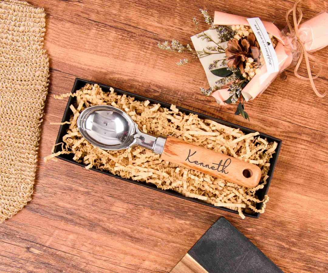 Ice Cream Scoop Gift Box, Personalized Ice Cream Scoop, Wedding Party Favors, Kitchen Utensil Ser... | Etsy (US)