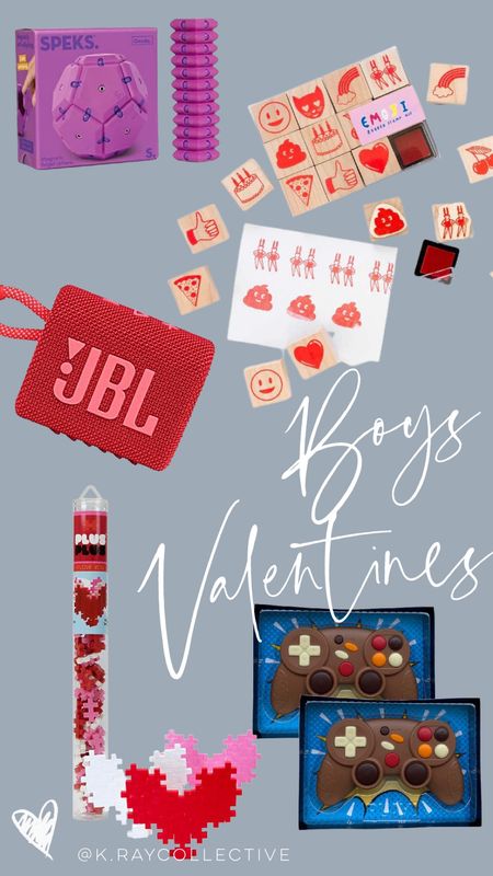 The coolest valentines gifts for boys from game, controller chocolates, emoji stamps, a waterproof JBL speaker under $45 in red, and heart building plus plus blocks! 

 #ValentinesGiftGuide #ValentinesGiftsForBoys #ValentinesForBoys #BestToysForBoys 
#ValentinesGiftsForKids