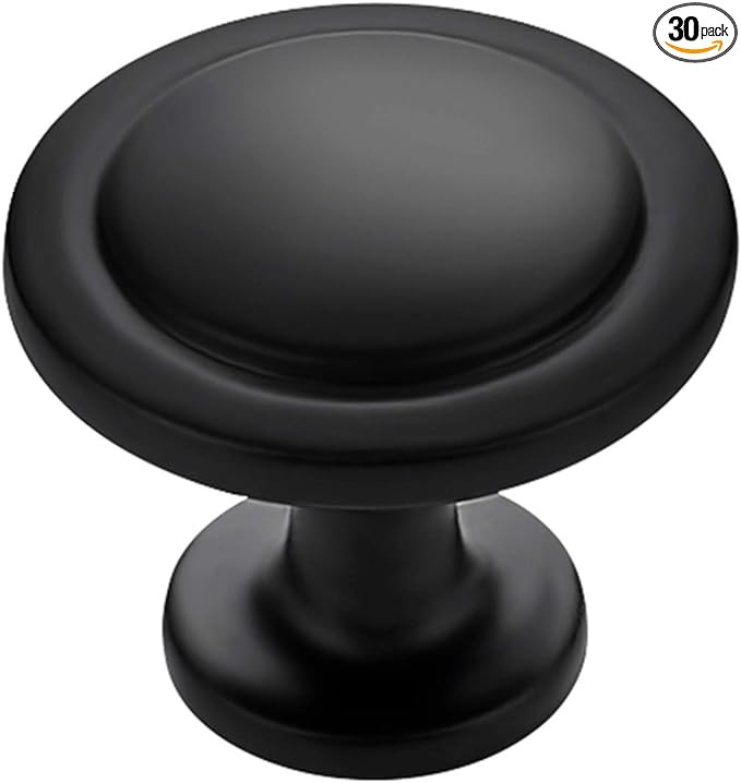 Ravinte 30 Pack 1-1/4 inch Kitchen Cabinet Knobs Drawer Dresser Knobs Matte Black Zinc, Drawer Pu... | Amazon (US)