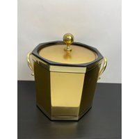 Vintage Kraftware Ice Bucket Barware Gold Black Retro | Etsy (CAD)