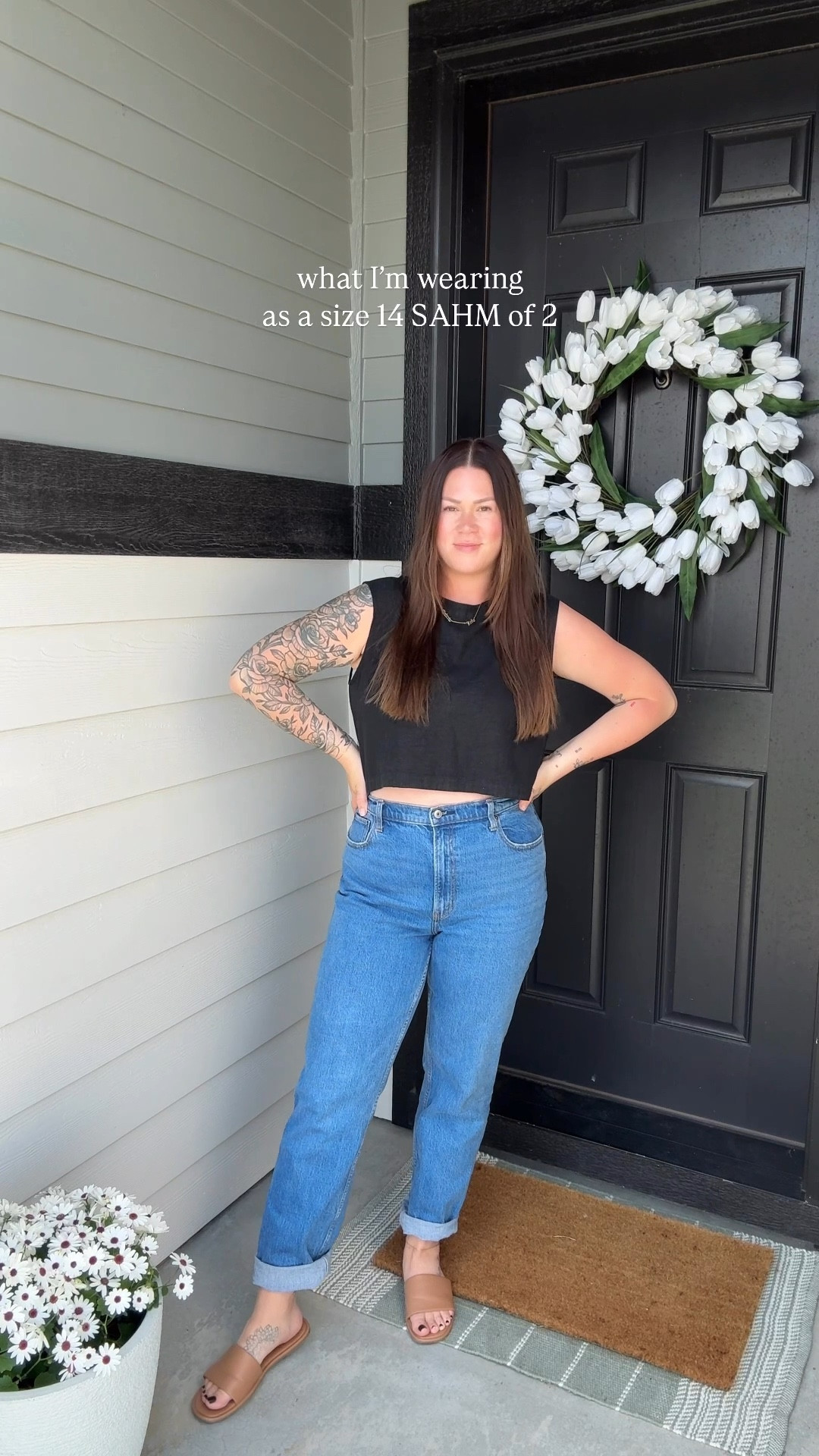 Size 14, 5’10” mom of 2 outfit!! Casually but comfy is the moto 🖤

#LTKMidsize #LTKStyleTip #LTKPlusSize