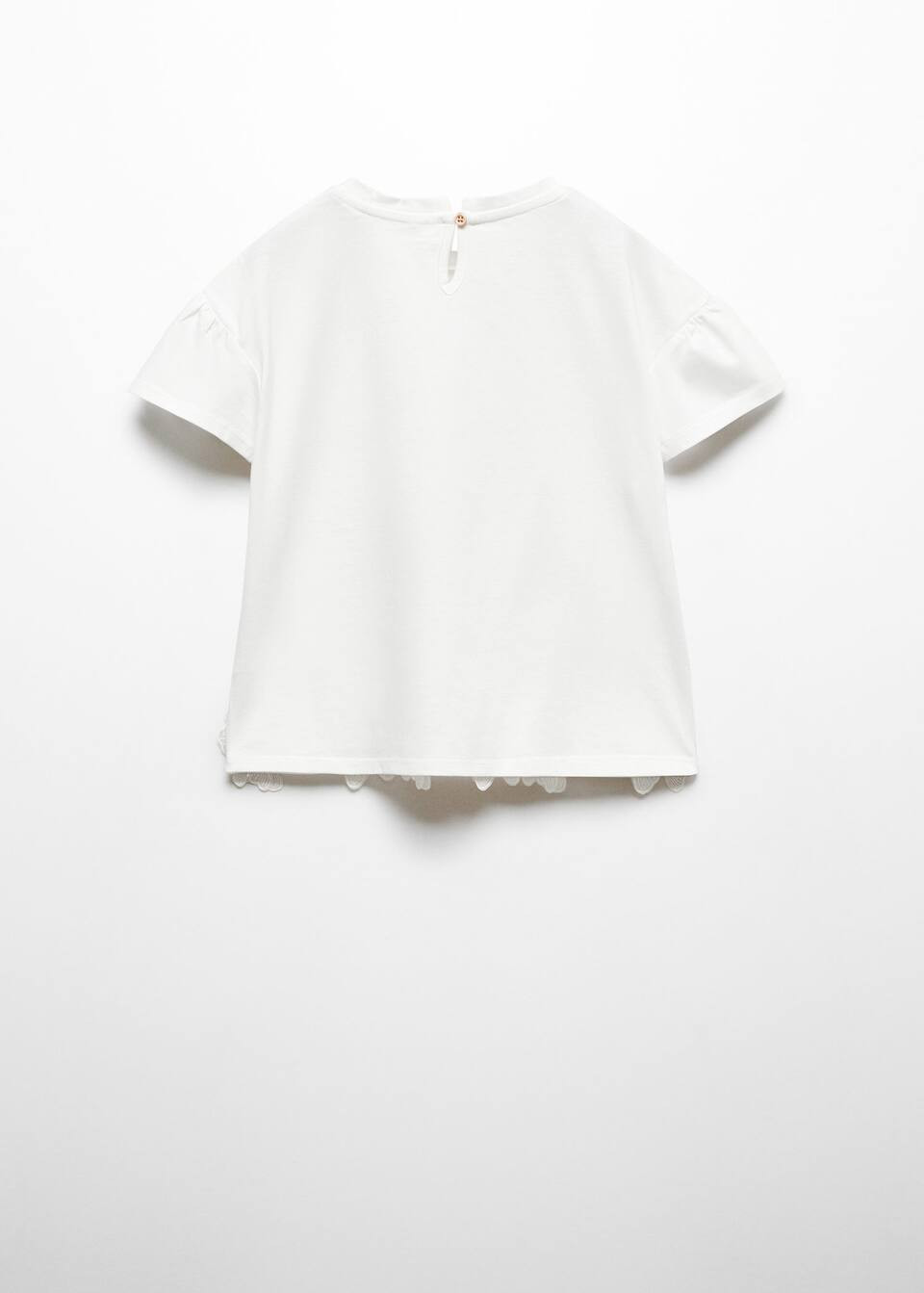T-shirt mit aufgesticktem blumenmotiv -  Mädchen | Mango Kids Deutschland | MANGO (DE)