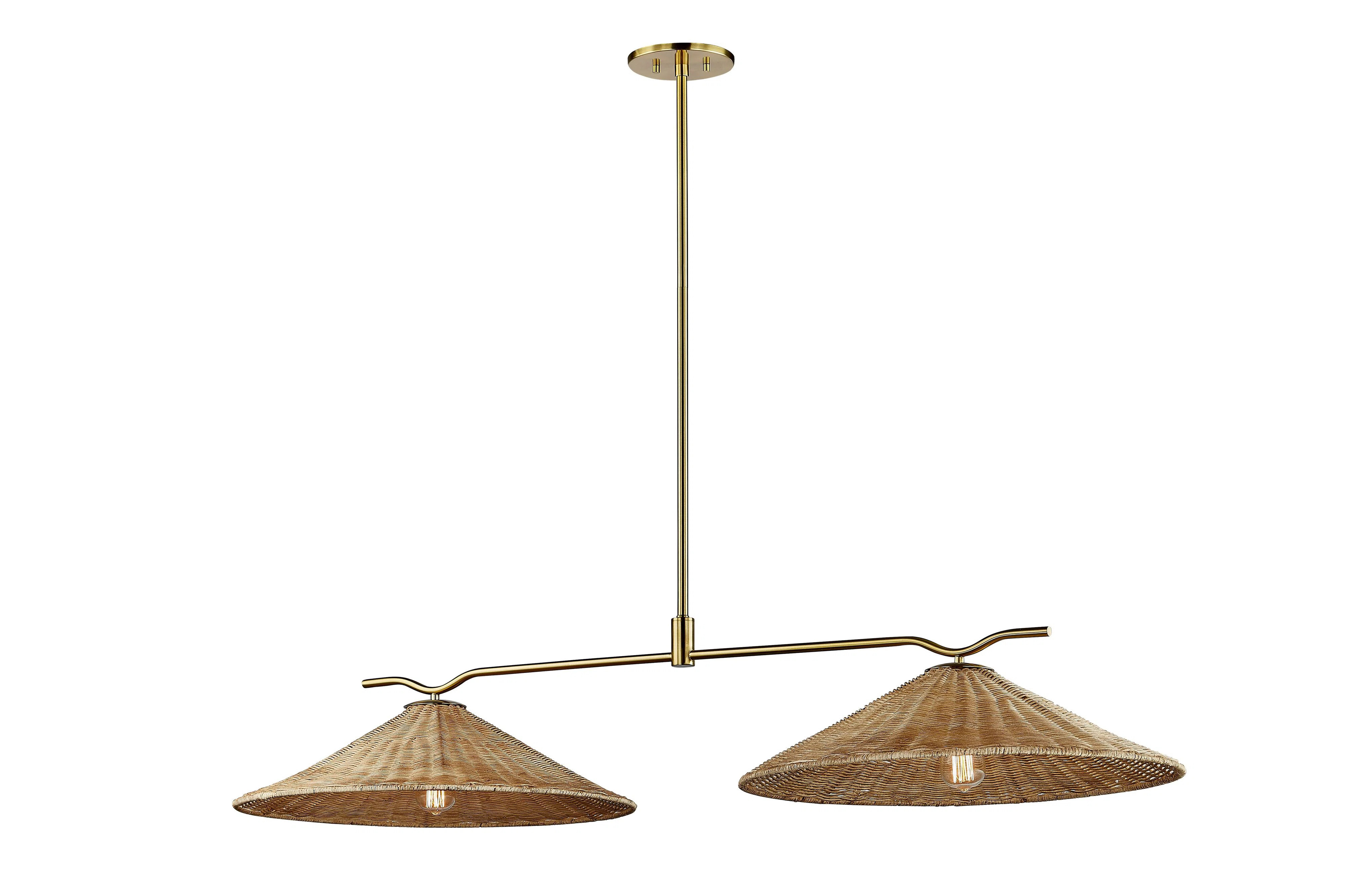 Kyle Rattan Ceiling Light, Natural | Wayfair North America