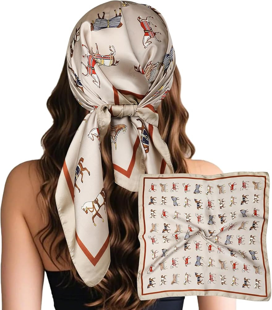 Sumolux Head Hair Scarf for Women Like Satin Silk Scarf Bandana | Amazon (US)