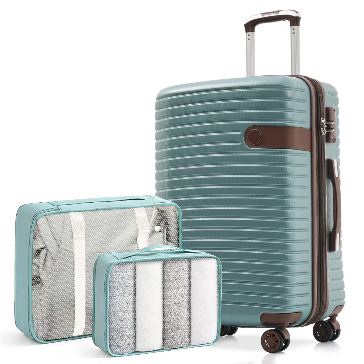 ModernLuxe 24" Hardshell ABS Luggage, Lightweight Expandable Checked Suitcase with Spinner Wheels... | Target