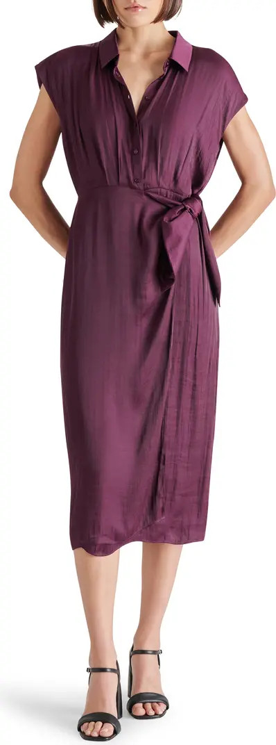 Steve Madden Desiree Faux Wrap Midi Dress | Nordstrom | Nordstrom