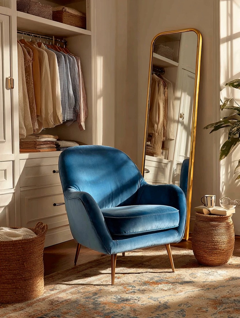 Your dressing room doesn’t need more clothes.

It needs a place to pause.

A place where you can sit down, take a moment, scroll through your ideas, plan your outfits, and start your day with intention—not in a rush.

Because getting dressed shouldn’t feel hurried.
It should feel calm, thoughtful, and personal.

And the simplest way to create that?

An intentional lounge chair.

A beautiful velvet chair like this instantly transforms your dressing area into a space you actually want to spend time in.

Pair it with a full-length mirror—preferably with a soft gold frame—and a small side table for your coffee, your phone, or your daily essentials.

That’s it.

You don’t need a full walk-in closet.
You can create this in a corner of your bedroom, right outside your closet, or anywhere your dressing area lives.

This is where your day begins.
Make it a space that feels just as good as it looks.

Explore our edit of velvet lounge chairs, mirrors, and side tables to create your own dressing corner.

#dressingroom #homedecor #interiordesign #homeinspo #modernhome 

 #LTKHome