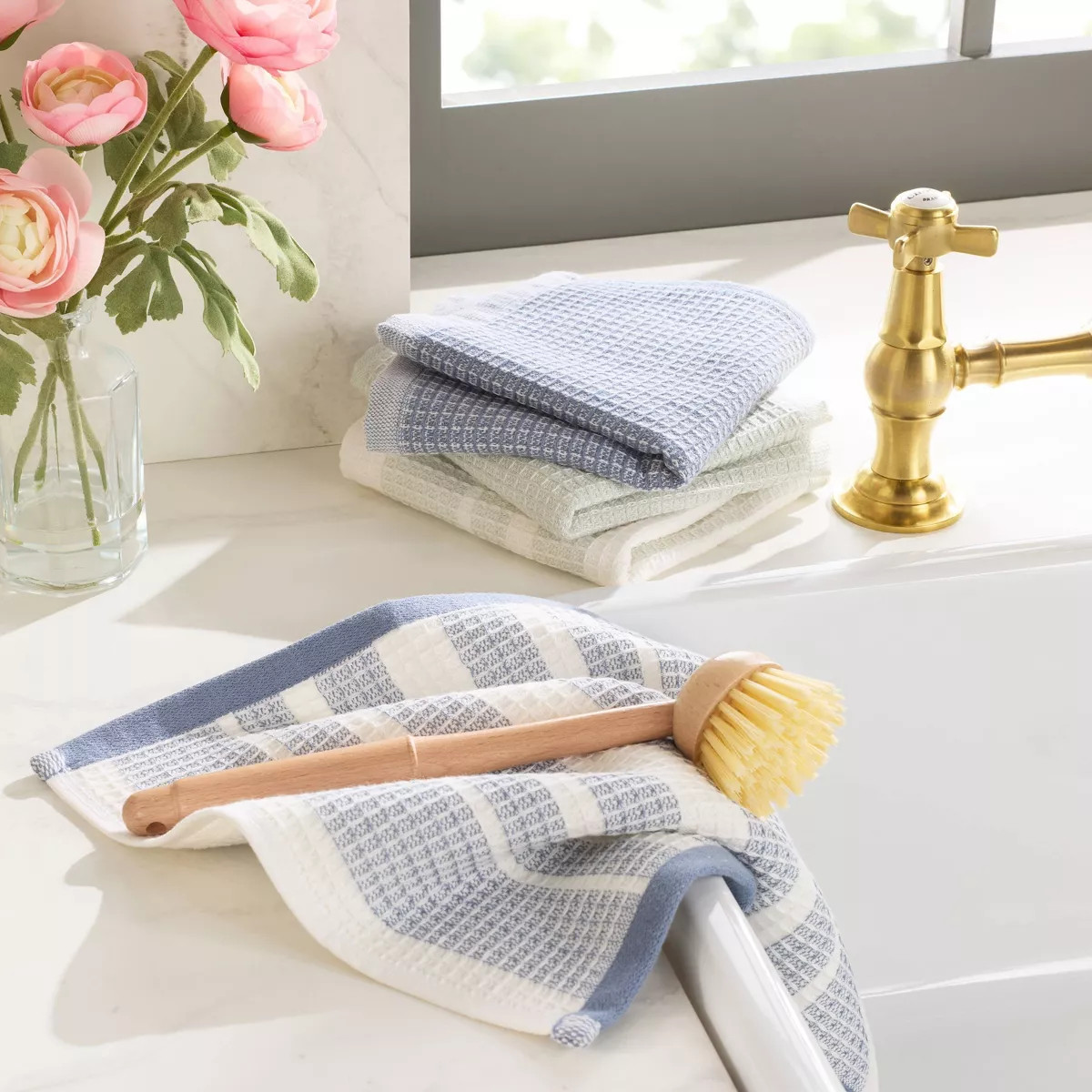Set of 4 Waffle Dishcloths - Hearth & Hand™ with Magnolia | Target