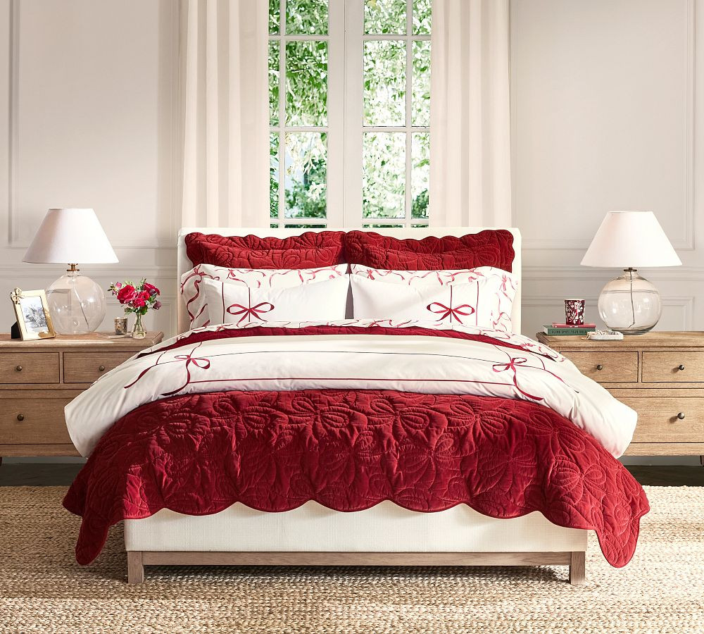 Monique Lhuillier Cherie Bow Quilt | Pottery Barn (US)