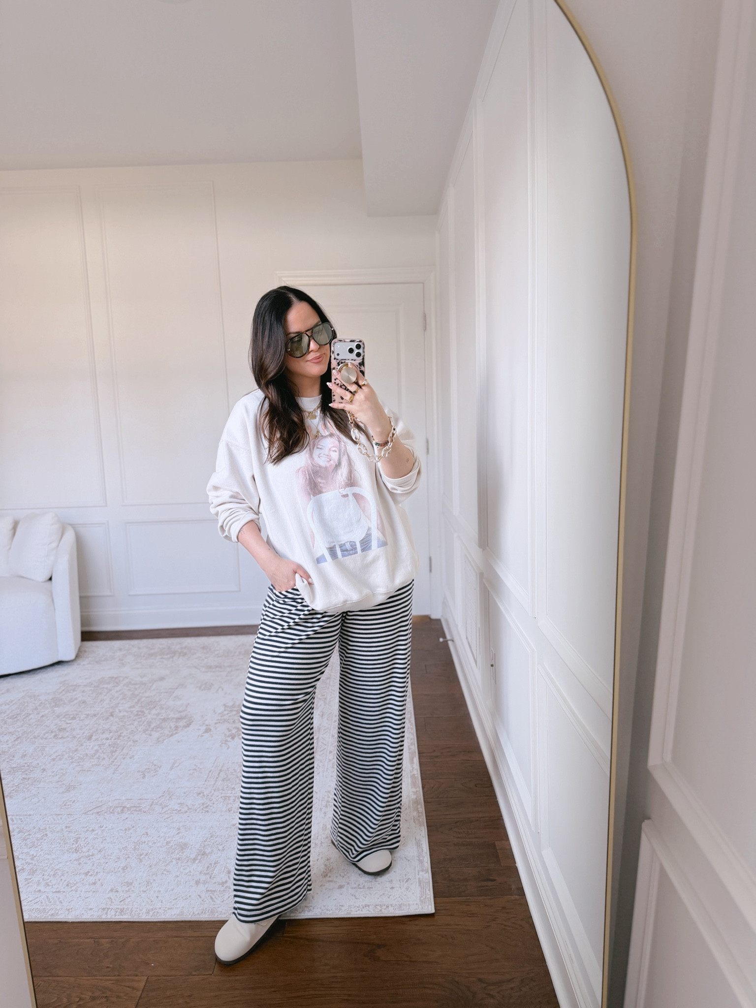 Wearing an XL in the top and a large in the pants! 

#LTKootd #LTKmomlife #LTKMidsize