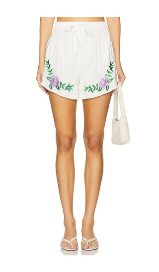 SWF Embroidered Shorts in White. - size S | Revolve Clothing (Global)